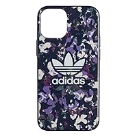 ADIDAS Phone Case Compatible with iPhone 12 Mini, Active Purple Design, Shockproof, Impact-Resistant, Fully Protective Originals Cell Phone Cover with Snap-On Design