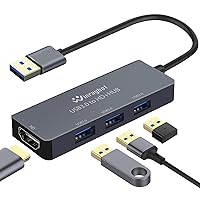 USB 3.0 to HDMI Adapter for Monitor/Multiple Displays with USB Docking Station for Laptop -USB A to HD Converter-Supports Mac/Windows -HDMI Extender External Video & External Graphics Card Adapter