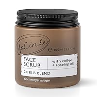 Coffee Face Scrub - Citrus Blend For Normal + Dry Skin 3.5oz- Shea Butter, Coconut + Rosehip Oil - Natural, Vegan Face Exfoliator For Soft, Smooth Skin
