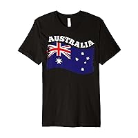 Australia Flag Shirt Funny Australian Day Flag Patriotic Premium T-Shirt