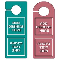 200 PC Custom Personalized Business Flyers Door Knob Hanger, Promotional Notices Business Card, Rectangle 16 Pt Coated Paper (2.4 Inch X 5.5 Inch)