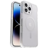 OtterBox iPhone 14 Pro Max (ONLY) Symmetry Series+ Case - CLEAR , ultra-sleek, snaps to MagSafe, raised edges protect camera & screen