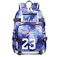 FANwenfeng Basketball Player J-ordan Luminous Backpack Travel Backpack Fans Bag for Men Women (Style 19)