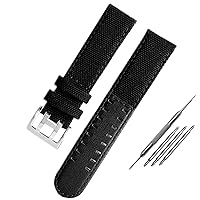 Canvas leather strap is suitable for Hamilton Khaki field watch H68201993 H7060596 For Seiko strap 20mm 22mm buckle