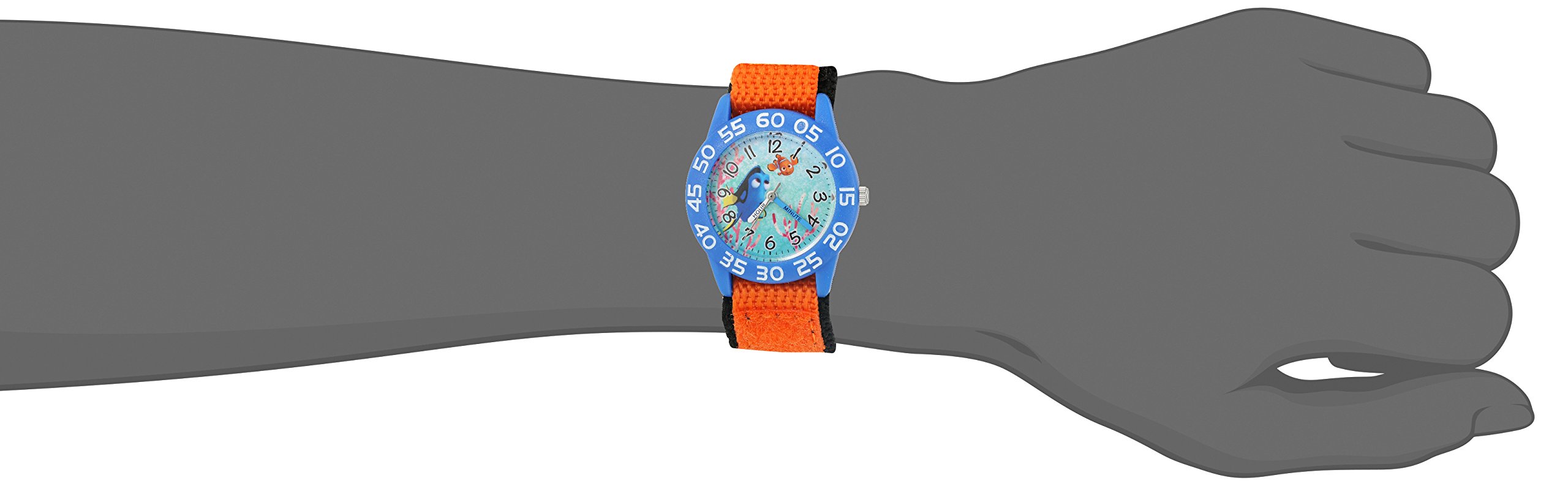 Disney Boy's 'Finding Dory' Quartz Plastic and Nylon Watch, Color:Orange (Model: W003014)