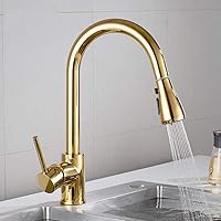 Kitchen Taps with Pull Out Spray Kitchen Taps Mixer Hot and Cold 360° Rotating Dual Mode Single Hole Kitchen Sink Tap