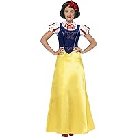 Smiffys Women's Princess Snow Costume, Dress, Collar and Headband, Wings and Wishes, Serious Fun, Size 14-16, 24643
