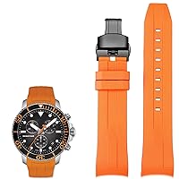 RAYESS 22mm Silicone Watch Bands For Tissot T120417 T120407 Quartz Dial Rubber Sport Men Watch Strap Watchband Waterproof