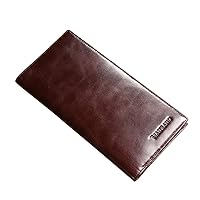 Genuine Italian Leather Handbag Organizer Card Case Long Bifold Wallet
