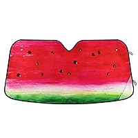 Watercolor Summer Watermelon Car Windshield Sun Shade Tropical Fruits Sunshade Blocks UV Rays Protector Keep Your Vehicle Cool Sun Shield Visor Cover Foldable for Car Truck SUV