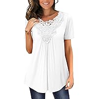 Magritta Womens Blouse Summer Short Sleeve Shirt Crew Neck Casual T-Shirt Tunic Tops