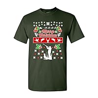 Merry Christmas Hunting Dog Animals Ugly Christmas Sweater DT Adult T-Shirt Tee