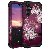 Hocase Heavy Duty Shockproof Protection Soft Silicone Rubber Bumper+Hard Plastic Hybrid Protective Case for Samsung Galaxy A14 5G (6.6