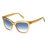 Fossil Women's Female Sunglasses Style FOS 2111/S Cat Eye, Crystal Beige/Blue Shaded, 53mm, 19mm