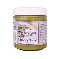 Booty Salve Hemorrhoid Ointment Treatment 4 oz - Natural Healing Herbal Hemorrhoid Cream for Women & Men with Calendula - Shrink External Bleeding Hemorrhoids