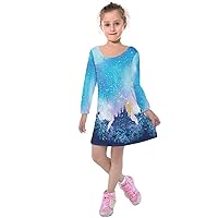 PattyCandy Little/Big Girls Winter Dress Cartoon Aladdin Gnomes Daisy & Fairies Fairytale Long Sleeve Velvet Dress
