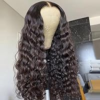 Brazilian Loose Deep Wave Human Hair Wigs For Women 180% Gluless 14 Inch 13x6 HD Invisible Lace Frontal Wigs Remy Loose Deep Wavy Human Hair Wigs Pre Plucked with Baby Hair Bleached Knots
