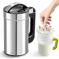 Nut Milk Maker Machine 1L, 7-In-1 Soy Milk Maker with Recipe, Suitable for Soybean Milk, Almond Milk, Vegan Milk, Oat Milk, Plant Based Milk, Porridge, Paste, Juice, Self-Cleaning, 110V