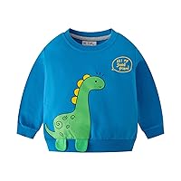 Kids Toddler Baby Girls Boys Autumn Winter Print Dinosaur Cotton Long Sleeve Hoodie Clothes Youth Thermal