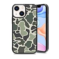Old Camo Case for iPhone 15 Case Silicone Ultra Shockproof Funny Protection Cute Camouflage Phone Case for Girls Women Baby Cover,6.1 Inch Black