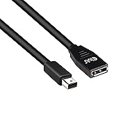 Club 3D CAC-1121 Mini DisplayPort to DisplayPort Bi-Directional 1.4/Hbr3 M/F Cable DP 1.4 8K 60Hz 1m- 3.28ft
