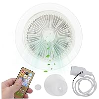 Ceiling Fans with Lights E27 Ceiling Fan Light 30W 3 Speeds Ceiling Fan LED Ceiling Fan Low Noise Light Bulb Fan for Home Living Room,Dining Room