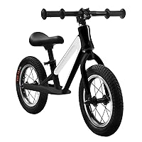 Toddler Balance Bike with 12” Rubber Foam Tires Adjustable Seat Magnesium Alloy Frame Sport Training Bicycle for Birthday Xmas Gifts
