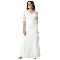 Kiyonna Women's Plus Size Elegant Aisle Wedding Gown