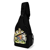 Coat Arms of The United Kingdom Crossbody Sling Backpack Multipurpose Chest Bag Casual Shoulder Bag Travel Hiking Daypack