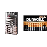 Battery Organizer with Cover and Duracell Coppertop AA Batteries (20 Count)