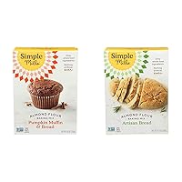 Simple Mills Almond Flour Baking Mixes (Pumpkin Muffin & Bread Mix + Artisan Bread Mix) - Gluten Free, Plant Based