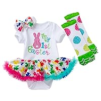 Baby Girls 1st Easter Outfit Set Short Sleeve 3Pcs Skirt Set 0-24 Months