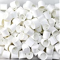 Wholesale 24/410 White Disc Top Caps Press Cap Dispensing Closure w/ 24mm Neck Diameter for Refillable Bottles - BPA-free, Recyclable (8000)