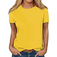 Women's Workout Tops Sleeve Shirts Cute Tops Solid Color Tees Blouses Casual Basic Loose Tunic Tops Pullover, S-3XL