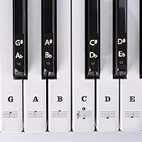 Piano Keyboard Sheet Music Stickers 37/49/54/61/88 Keys Piano Stickers for Piano Learning Beginners Piano Keyboards Stickers