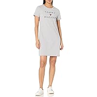 Tommy Hilfiger Women's Cotton Short Sleeve Heart Logo T-Shirt Dress