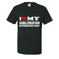 I Heart My Girlfriend So Please Stay Away Couples Mens T-Shirts