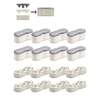 Bidet Bumper, 8PCS Height-increasing Pads, Universal Seat Bumper Kit with Strong Adhesive, Replacement Bumpers for Toilet Seat