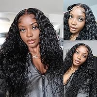 Nadula Bye Bye Knots Glueless Wig 7x5 Invisible Knots HD Lace Front Wigs Human Hair 12A Water Wave Pre Cut Lace Wig Pre-Plucked for Women 180% Density 18 inch