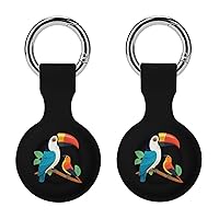 Toucan Bird Silicone Protective Case Tracker Shockproof Cover Tracker Holder Protector Compatible for Airtag 2PCS