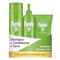 Plantur 39 Phyto-Caffeine Women's 3-Step System for Colored, Stressed Hair - Shampoo (8.45 fl oz), Conditioner (5.07 fl oz), Tonic (6.76 fl oz)