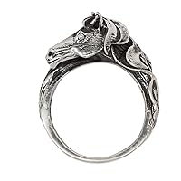 NOVICA Artisan Handmade .925 Sterling Silver Band Ring Horse on Women's from Taxco Jewelry Mexico Animal Themed 'Equine Pride'