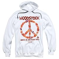 Popfunk Woodstock Peace Symbol Cream Pull-Over Hoodie Sweatshirt & Stickers