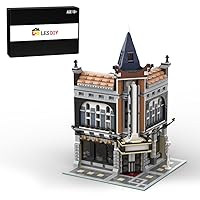 Modular Movie Theater Model Building Kit, Large Street Scene Building Set (2576PCS)