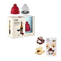 Beanie Wine Stopper, Cute Wine Accessories + Nutter: Fun Cookie Cutter | Squirrel-Shaped Pastry Cutter for Adorable Cookies | Cute Kitchen Accessories, Cool Kitchen Gadgets by Monkey Business