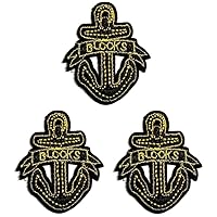 3pcs. Anchor Boat Cartoon Patch Embroidered Iron On Badge Sew On Patch Clothes Embroidery Applique Sticker Fabric Sewing Decorative Repair