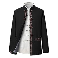 Traditional Chinese Style Embroidered Hanfu Top Tang Men's Kung Fu Jacket Coat Cheongsam Year Coat Formal Dress