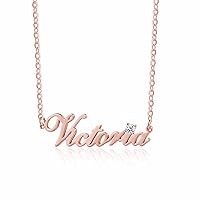Diamond Name Necklace Personalized Name Pendant Necklace Gift for Women