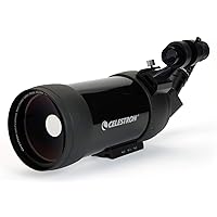 Celestron – MAK 90mm Angled Spotting Scope – Maksutov Spotting Scope – Great for Long Range Viewing – 39x Magnification with 32mm Eyepiece – Multi-Coated Optics – Rubber Armored