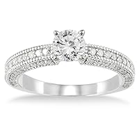 1 Carat TW Diamond Engagement Ring in 14K White Gold